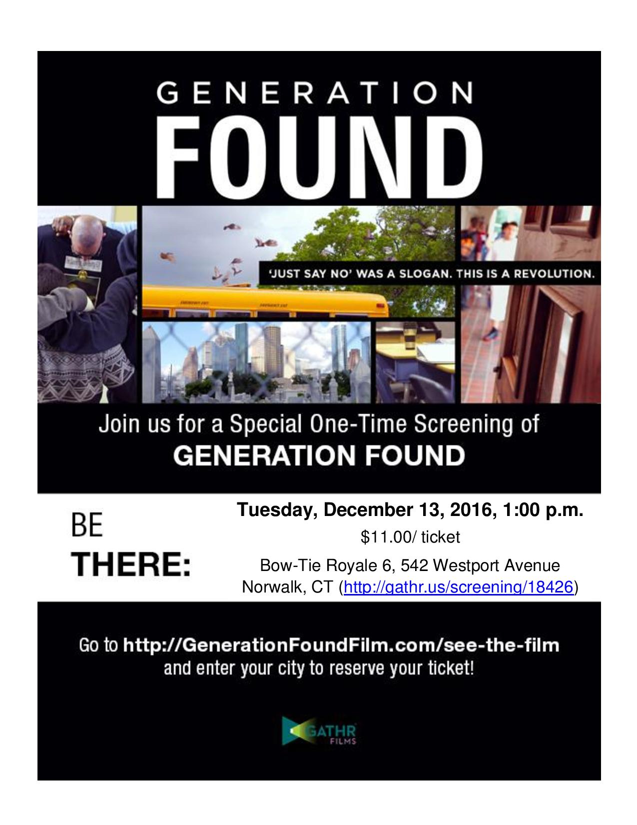 Generation Found Film Screening