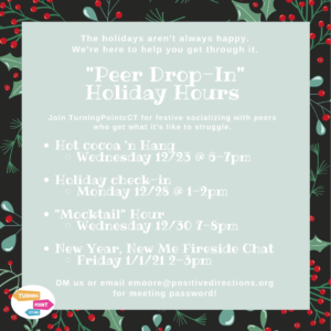Peer Drop-In Holiday Hours