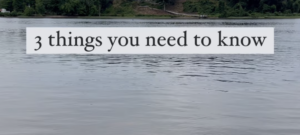 Three Things You Need To Know