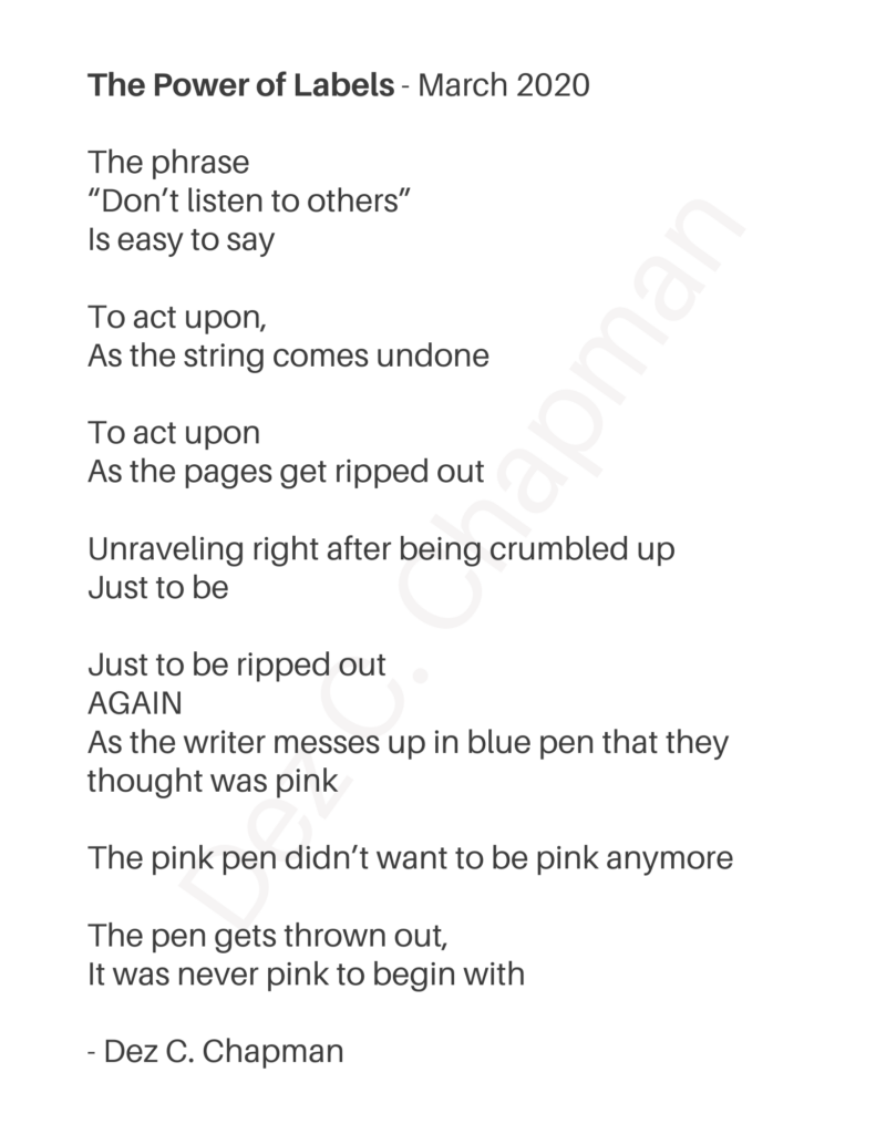 transgender awareness week poem