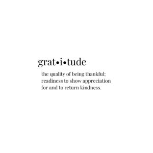 Feeling Grateful and Giving Back