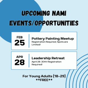 NAMI: Free Young Adult CT Events!