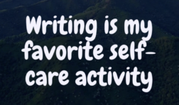 writing from my self care checklist