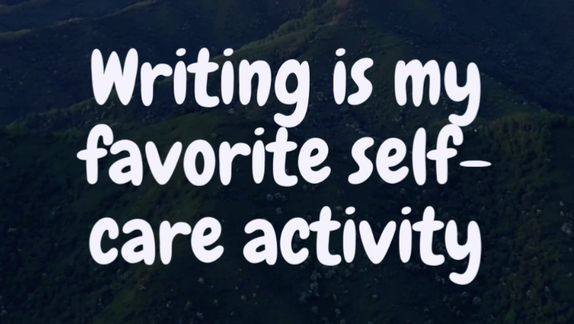 writing from my self care checklist