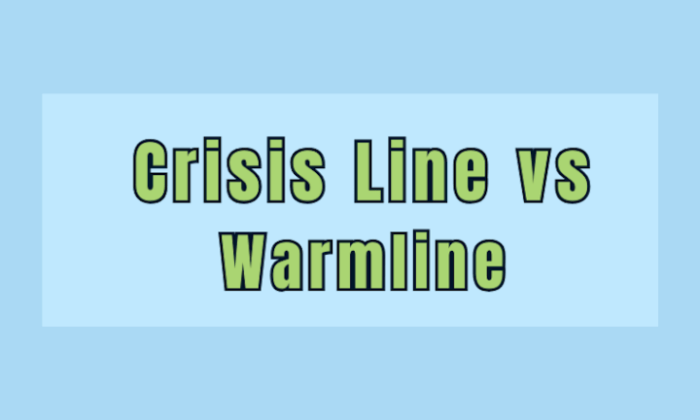 Crisis Line vs Warmline